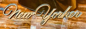 Chrysler OEM 1967-1970 New Yorker Gold Script Emblem Badge Logo Nameplate 356995 - Picture 1 of 3