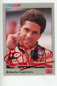 NASCAR Gran Roberto Guerrero y su autógrafo en tarjeta coleccionable NASCAR - Imagen 1 de 1