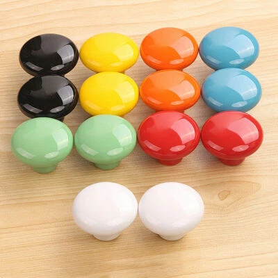 10/4x Ceramic Drawer Cabinet Knobs Cupboard Door Pull Handles Furniture Hardware - Image 1 of 4