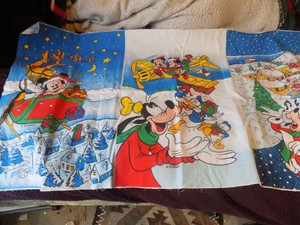 vintage  Disney Christmas xmas cushion covers uncut unsown ,Micky Goofy 