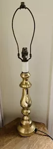 Beautiful Large Vintage Quality Heavy Brass Gold Tall Table Lamp Working . - Picture 1 of 17