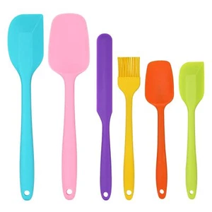 6PCS Heat-Resistant Silicone Spatula Set 600°F Kitchen Utensils for Cooking - Picture 1 of 7