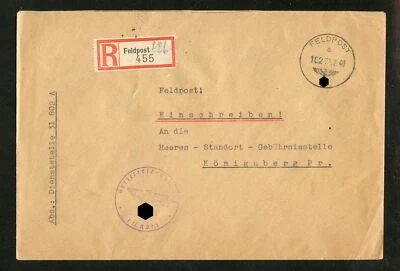 FELDPOST 2.WK R-BRIEF 21.2.1940 - KÖNIGSBERG PREUSSEN !!! (967776) - Bild 1 von 2