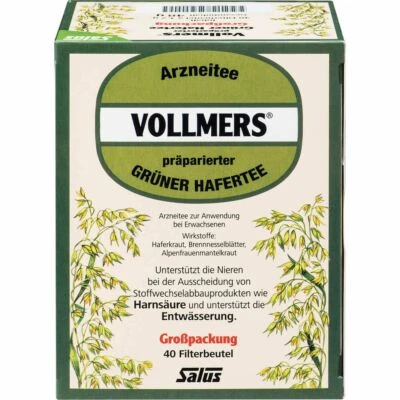 SALUS PHARMA GMBH VOLLMERS präparierter grüner Hafertee Filterbeutel 40 St PZN05371899