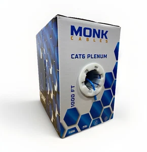 CAT6 Plenum 1000ft Bulk CMP 23AWG 550MHz UTP Ethernet Network Cable Multicolor - Picture 1 of 7