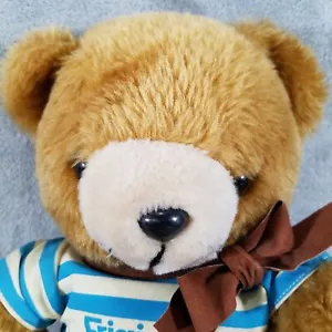 Vintage Frigidaire Plush Tan Frigi Bear TShirt Bow Stuffed Animal Toy 15" - Picture 1 of 11