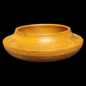 Vintage Mid-Century Hard Turned Decorative Wooden Round Shape Trinket Bowl - Picture 1 of 7
