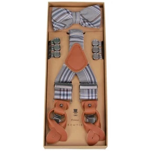 Prince Bowtie Hosenträger Fliege Set mehrfarbig kariert 88001 FB 1 - Picture 1 of 2