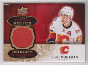 SEAN MONAHAN 2017-18 Upper Deck Tim Hortons NHL Jersey #14 Relics game used 2018 - Picture 1 of 2