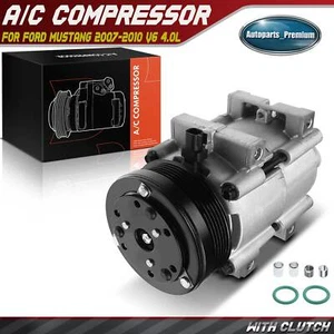 A/C AC Compressor with Clutch & Pulley for Ford Mustang 2007-2010 V6 4.0L FS18 - Picture 1 of 10