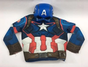 Disfraz de pieza y máscara de pecho del Capitán América de Rubie (talla única) NUEVO con defectos - Imagen 1 de 5