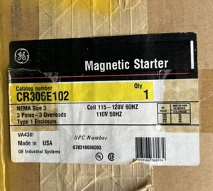 GE CR306E102, Size 3 Starter, 3 Pole, Nema1 Indoor Enclosure, 120V Coil - Picture 1 of 1