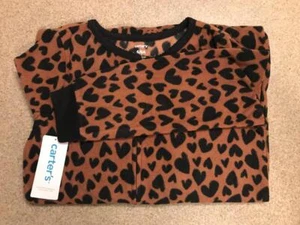 New Girls Carter's 1-Piece Hearts Fleece Footie Pajamas 6 7 8 10 12 14 - Picture 1 of 3