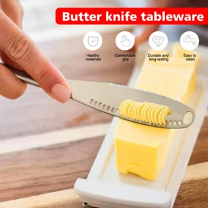 Stainless Steel Butter Spreader Knife Butter Curler Spreader Spreading Knife - Picture 1 of 26