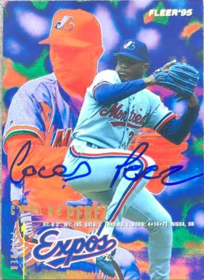 Carlos Perez Autographed 1995 Fleer Update #U-108 Rookie Card - Image 1 of 1