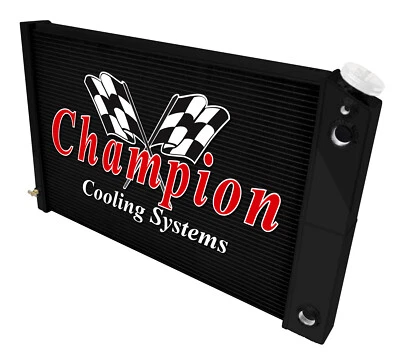 AR 3 Row DP Black Finish Radiator 19x28",1.25,1.5 for 1973-1991 GMC Jimmy LS Foto 1 de 4