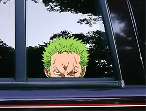 Zoro Peeker Peeking Bumper Window Vinyl Car Decals Anime One Piece Stickers - Picture 1 of 5