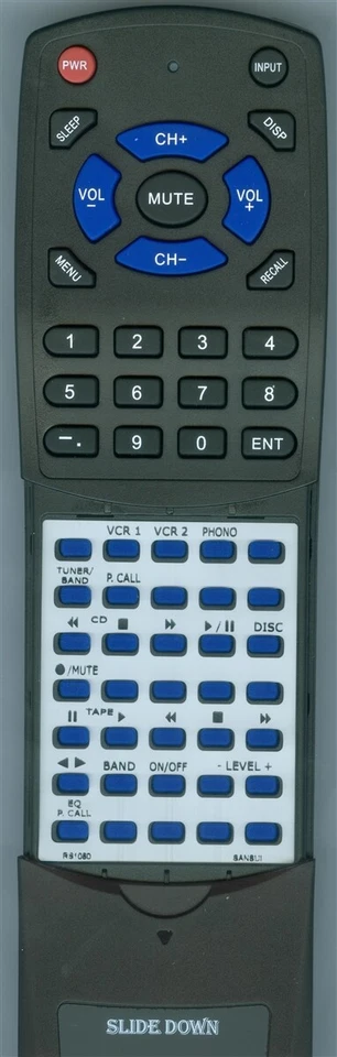 Replacement Remote for Sansui RS-1080, RZ5000 - Image 1 of 1