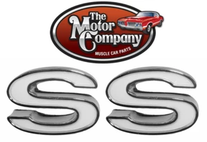 1969 1970 1971 1972 Chevelle SS454 SS396 SS 2 caras cinta guardabarros emblemas EE. UU. - Imagen 1 de 4