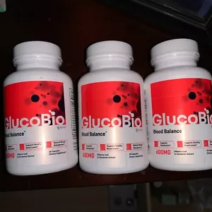 3 Pack Gluco Bio Blood Sugar Balance Weight Metabolism Heart Health Support - Picture 1 of 5