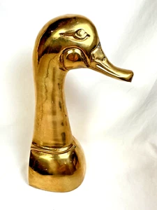 Vintage schweres Messing Ente/Gänsekopf Buchende, Türstopper 8,5 Zoll - Bild 1 von 7
