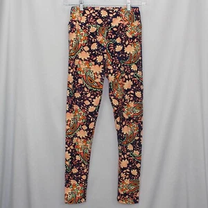 Leggings LuLaRoe Talla Única Azul con Paisley Multicolor y Flores - Imagen 1 de 9