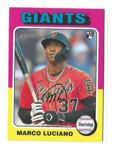 2024 Topps Heritage - Marco Luciano #391 (RC) Image Variation - Picture 1 of 2