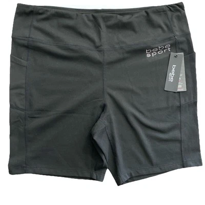 Pantalones Cortos Bebe Sport Para Mujer Negros Bicicleta Yoga Gimnasio Talla 3 XL NUEVOS CON ETIQUETAS Foto 1 de 4