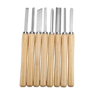 Wood Lathe Chisel Set 8pcs Carving Chisels Turning Tools Skew Parting - Picture 1 of 6