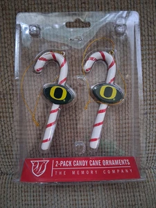 Oregon Ducks Adornos de Navidad - Bastón de Caramelo - Nuevo en Paquete - Imagen 1 de 2