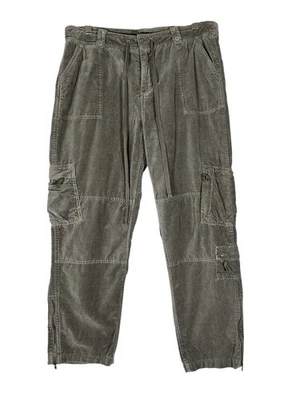 Sundance Velvet Cargo Utility Pants Sz 12P Indie Nightfall Y2K Grunge Zip Ankle - Image 1 of 4