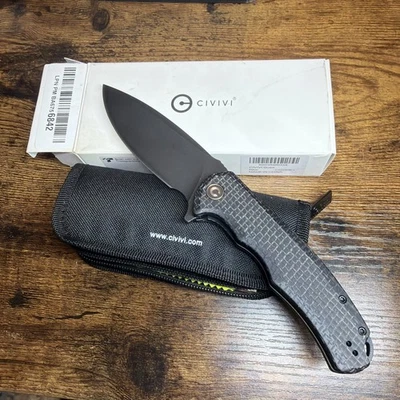 Civivi Knives Baklash Liner Lock C801H Black 9Cr18MoV Stainless Steel Black G10 - Image 1 of 4