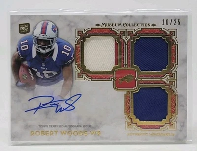 Robert Woods 2013 Museum Collection Auto Triple Patch Rc 10/25 Autograph - Image 1 of 2
