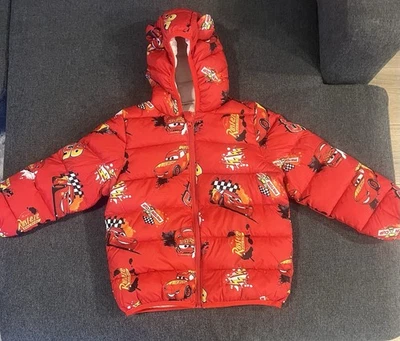 New Disney Cars Lightening McQueen Winter Puffer Jacket - Image 1 of 2