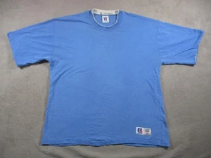 Camicia Russell Athletic vintage uomo XL blu girocollo alta cotone made USA anni 90 - Foto 1 di 18