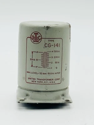 Vintage UTC CG-141 Transformer Audio Rare United Transformer Corp CG141 Gray E52 - Image 1 of 4