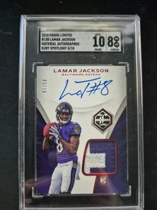 Lamar Jackson Panini Limited 2018 RPA Rookie RC Auto Patch 5/10 - Bild 1 von 2