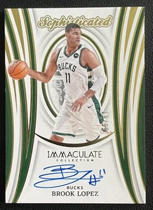 2023-24 Panini Immpeccable Brook Lopez On Card Auto Bucks /99 - Picture 1 of 2