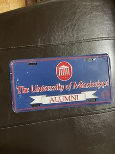 Vintage University Mississippi Alumni REBELS - License Plate Tag - Picture 1 of 2