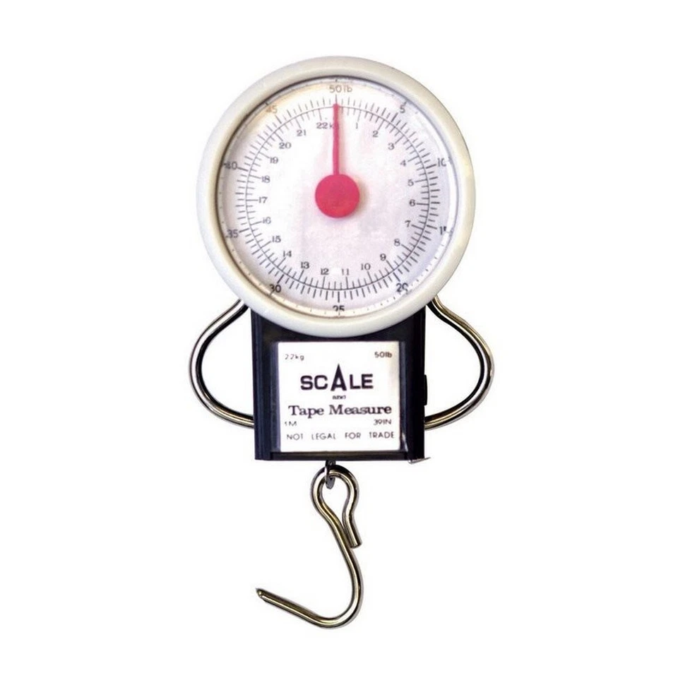 Eagle Claw Fishing Scale Dial 50lb + Tape Measure - 04070-003 - Image 1 of 1