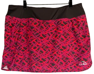 LL Bean Womens Athletic UPF Tenniscore Skort Size L Geometric Golf Hiking Outdoo - Picture 1 of 14
