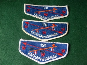 Three Older King Kashapiwigamak 191  Order of the Arrow Patches, BSA - Picture 1 of 1