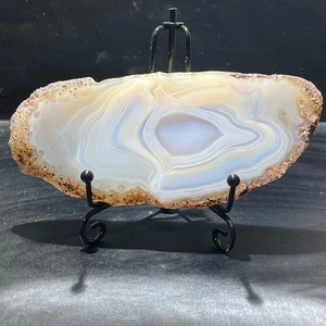 Geoda rebanada de ágata natural 183G cristal pulido cuarzo piedras preciosas curación - Imagen 1 de 16