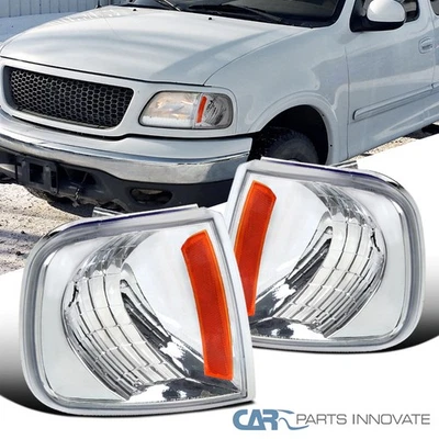 Fits 1997-2004 Ford F150 97-02 Expedition Clear Corner Light Turn Signal Lamps Foto 1 de 4