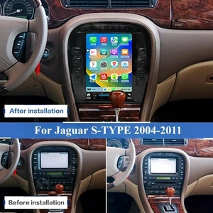 9.7'' Car Radio Wireless Android Auto CarPlay 4+64GB For 2004-2011 Jaguar S-TYPE - Picture 1 of 11