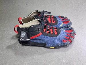 Vibram Fivefingers 23M7402 V-Trek Denim/Red Men's Size 44/ 10.5-11 us - Picture 1 of 10