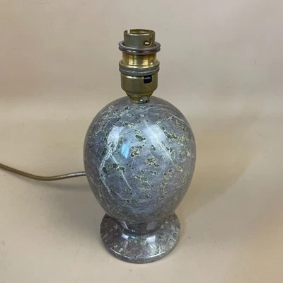 Cornish Serpentine Stone Table Lamp Light Green Vintage Mid Century Antique - Image 1 of 4