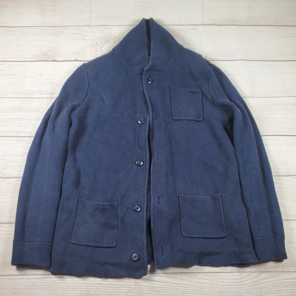 Cárdigan Crewcuts Niños Talla XL 12-14 Botón Chal Suéter Azul Marino Tejido Chaqueta  Foto 1 de 4