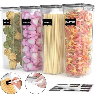 4x 2,8L Vorratsdosen Luftdicht Aufbewahrungsbox Vorratsbehälter Müslidose+Deckel - Bild 1 von 4