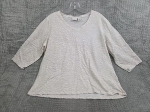 Maglia donna Zenergy by Chico’s taglia 3 XL avorio oro stampa animalier manica 3/4 - Foto 1 di 8